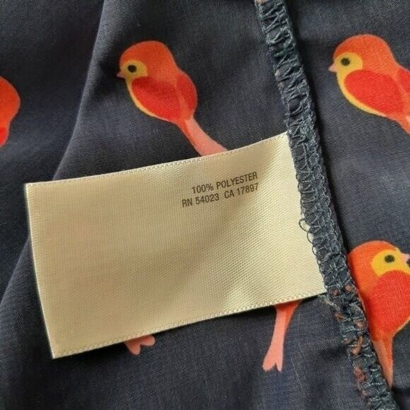 OLD NAVY Bird Print Button Down Blouse Top Sz M - Picture 8 of 8